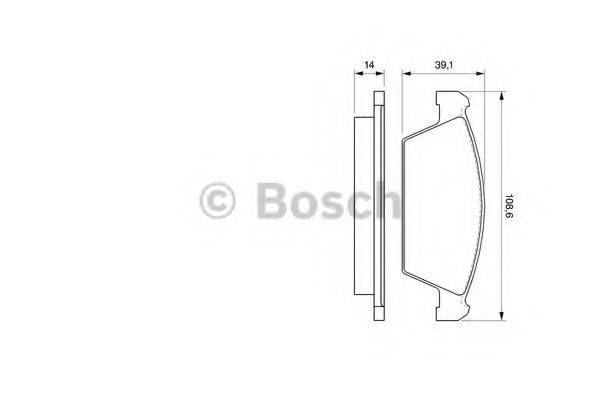 BOSCH 0986494066 Комплект гальмівних колодок, дискове гальмо