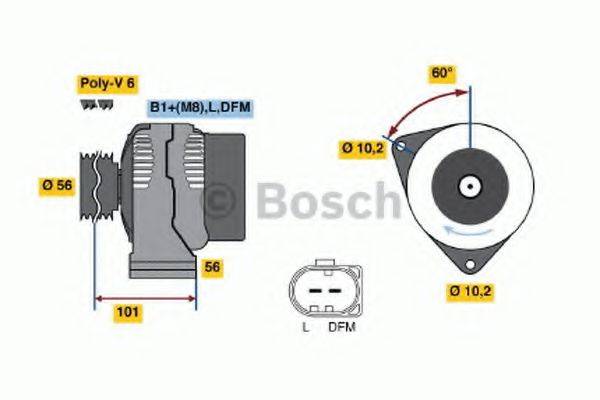 BOSCH 0986042550 Генератор