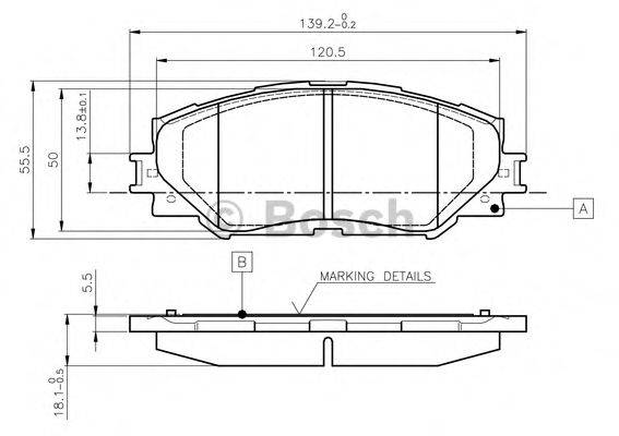 TOYOTA 446542160 Комплект гальмівних колодок, дискове гальмо