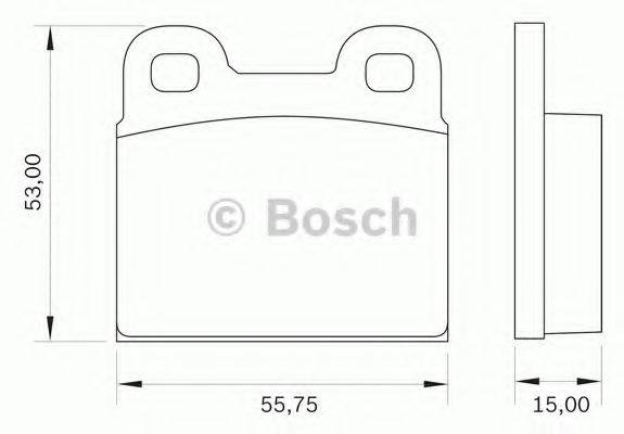 BOSCH 0986BB0014 Комплект гальмівних колодок, дискове гальмо