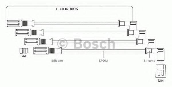 BOSCH F00099C091 Комплект дротів запалювання