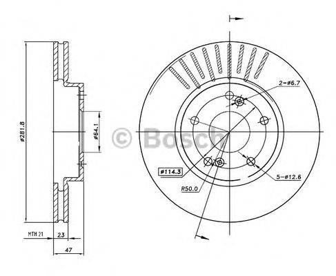 BOSCH 0986BB4326 гальмівний диск