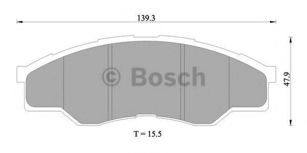 BOSCH 0986AB1414 Комплект гальмівних колодок, дискове гальмо