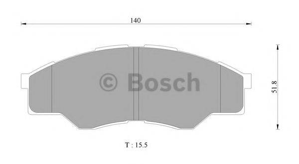 BOSCH 0986AB1934 Комплект гальмівних колодок, дискове гальмо