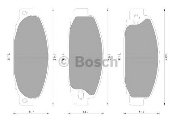 BOSCH BP2376 Комплект гальмівних колодок, дискове гальмо