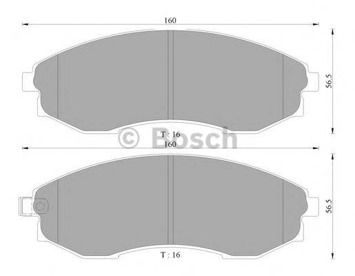 BOSCH K212 Комплект гальмівних колодок, дискове гальмо
