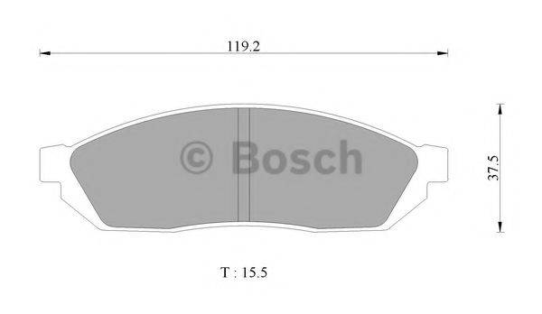 BOSCH K217 Комплект гальмівних колодок, дискове гальмо