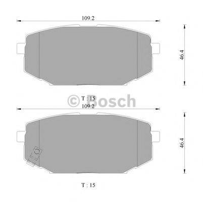BOSCH BP3068 Комплект гальмівних колодок, дискове гальмо