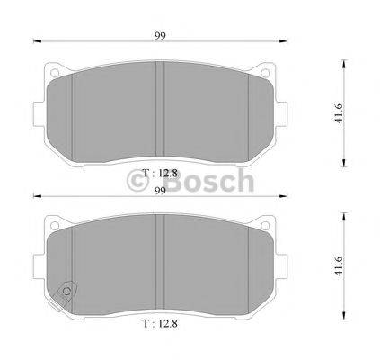 BOSCH 0986AB1251 Комплект гальмівних колодок, дискове гальмо