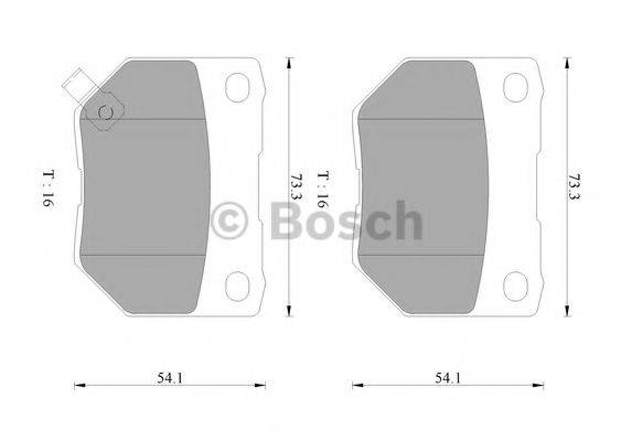 BOSCH 21580 Комплект гальмівних колодок, дискове гальмо