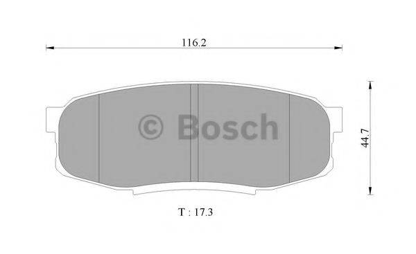 BOSCH 0986AB9302 Комплект гальмівних колодок, дискове гальмо