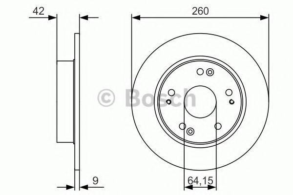 BOSCH 0986479U85 гальмівний диск