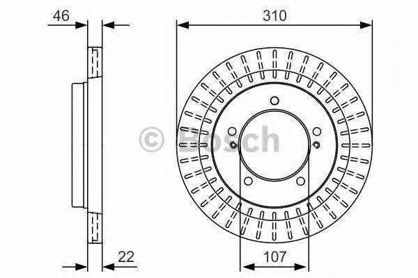 BOSCH 0986479U99 гальмівний диск