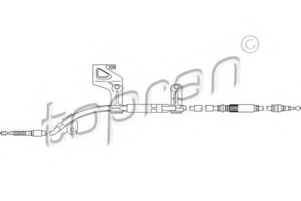 AUDI 4B0 609 721L Трос, гальмівний механізм робочої гальмівної системи