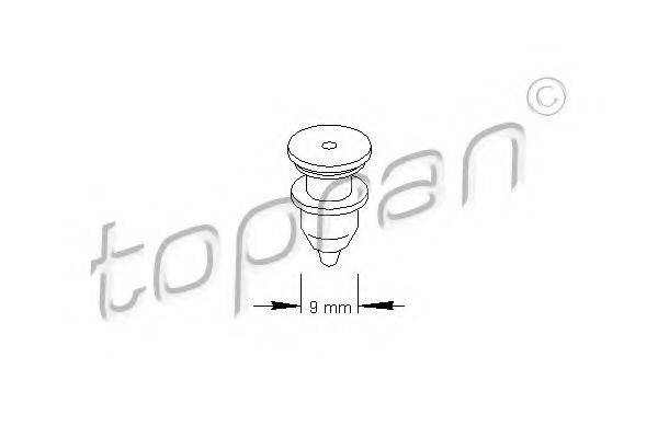 TOPRAN 111495 Затискач, молдинг / захисна накладка