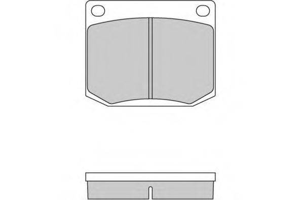 E.T.F. 20402 Комплект гальмівних колодок, дискове гальмо
