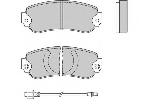 E.T.F. 20663 Комплект гальмівних колодок, дискове гальмо