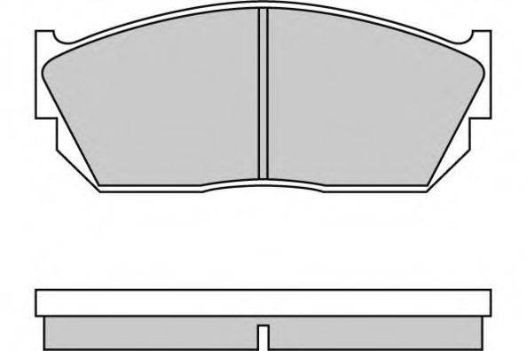 E.T.F. 21018 Комплект гальмівних колодок, дискове гальмо
