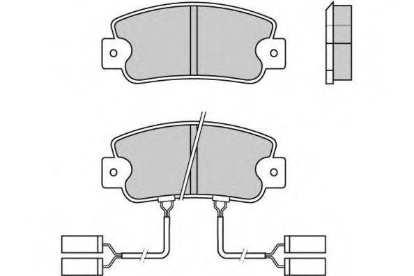 E.T.F. 21132 Комплект гальмівних колодок, дискове гальмо