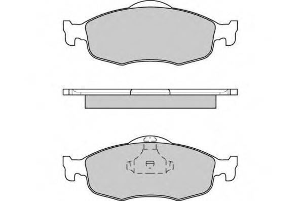 E.T.F. 120592 Комплект гальмівних колодок, дискове гальмо