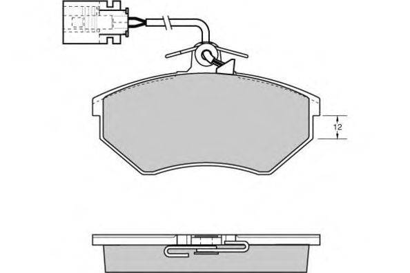 E.T.F. 120638 Комплект гальмівних колодок, дискове гальмо