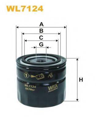 WIX FILTERS WL7124 Масляний фільтр; Масляний фільтр, ступінчаста коробка передач
