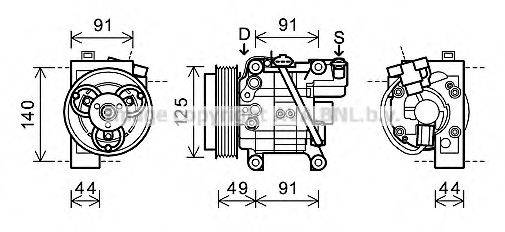 PRASCO SUK083 Компресор, кондиціонер