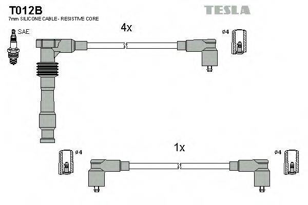 TESLA T012B Комплект дротів запалювання