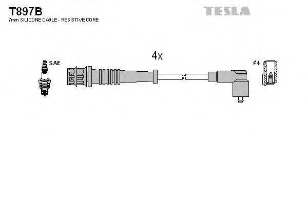 TESLA T897B Комплект дротів запалювання