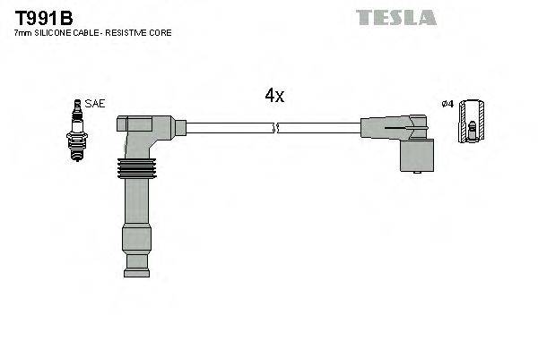 TESLA T991B Комплект дротів запалювання