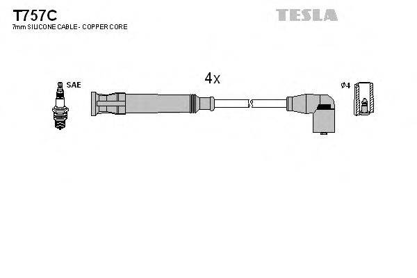TESLA T757C Комплект дротів запалювання