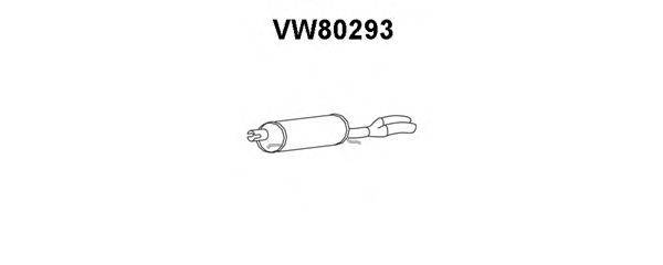VENEPORTE VW80293 Глушник вихлопних газів кінцевий