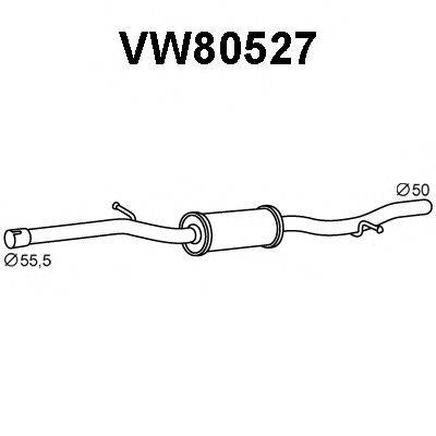 VENEPORTE VW80527 Середній глушник вихлопних газів