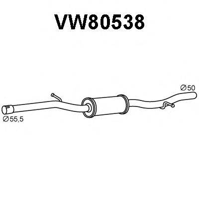 VENEPORTE VW80538 Середній глушник вихлопних газів