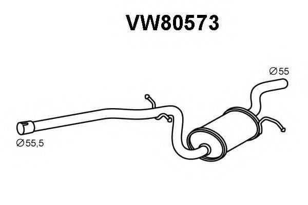 VENEPORTE VW80573 Середній глушник вихлопних газів