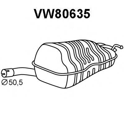 VENEPORTE VW80635 Глушник вихлопних газів кінцевий