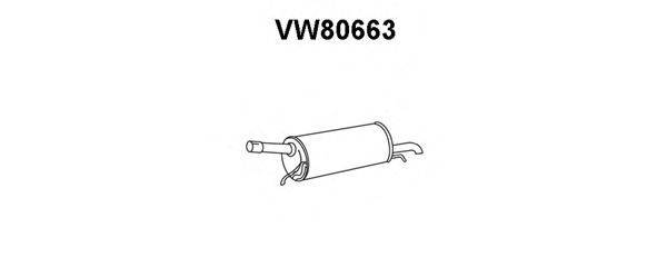 VENEPORTE VW80663 Глушник вихлопних газів кінцевий