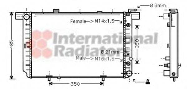 VAN WEZEL 30002340 Радіатор, охолодження двигуна