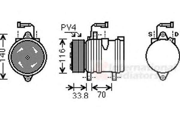 VAN WEZEL 1700K374 Компресор, кондиціонер