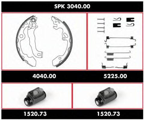 WOKING SPK304000 Комплект гальм, барабанний гальмівний механізм