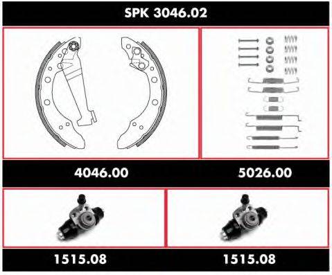 WOKING SPK304602 Комплект гальм, барабанний гальмівний механізм