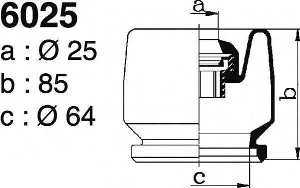 DEPA S6025 Комплект пильника, приводний вал