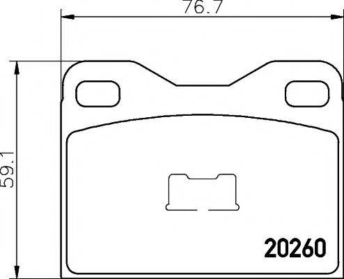 TEXTAR 2026001 Комплект гальмівних колодок, дискове гальмо