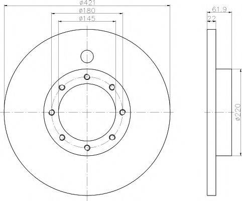 MERCEDES-BENZ A4404210112 гальмівний диск