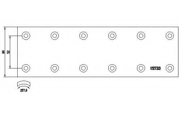 TEXTAR 15733 Гальмівні колодки, барабанне гальмо