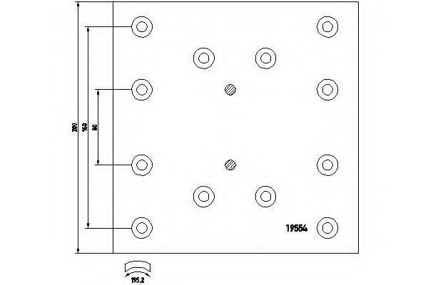 TEXTAR 19554 Гальмівні колодки, барабанне гальмо