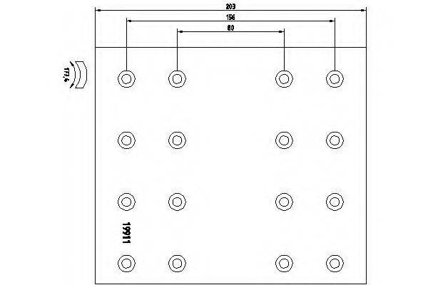 TEXTAR 19911 Гальмівні колодки, барабанне гальмо