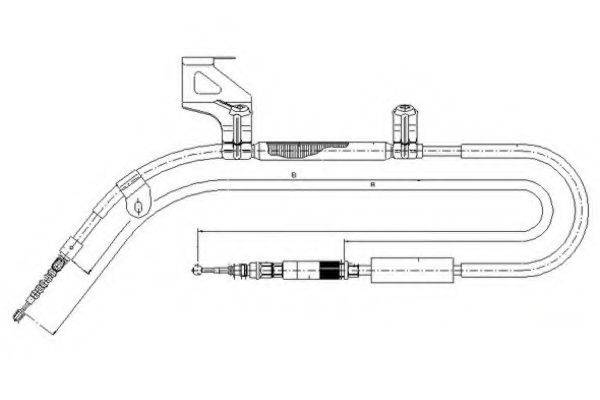 AUDI 4B0609721K Трос, стоянкова гальмівна система