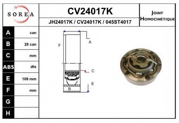 EAI CV24017K Шарнірний комплект, приводний вал