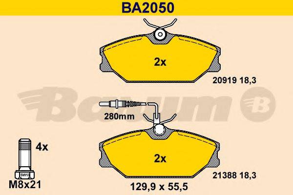BARUM 20919 Комплект гальмівних колодок, дискове гальмо
